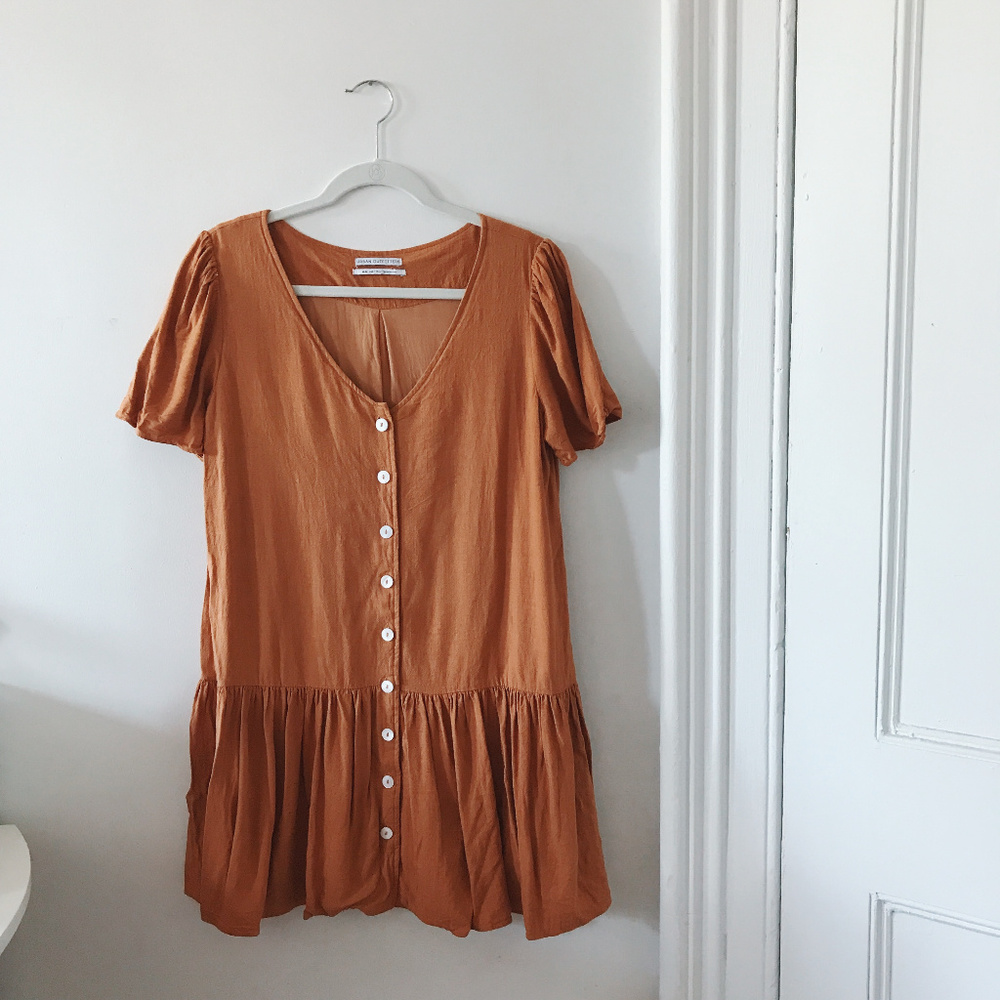 Urban Outfitters |  Linen Button-Front Dress
